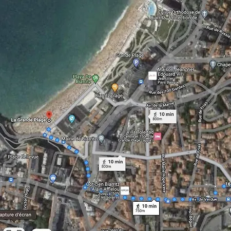 Διαμέρισμα Centre, Pres Avenue De Verdun, Cosy 2 Pieces , Salon , Separe, Rue Tres Calme A 10 Minutes A Pied De La Grande Μπιαρίτζ